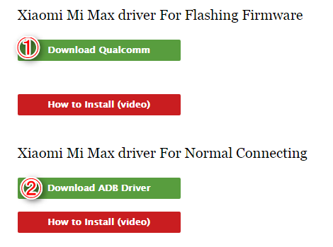 Xiaomi Mi MAX 用ドライバーインストール方法説明参考画像