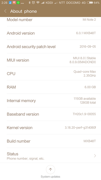 Xiaomi Mi Note 2 実機レビュー　同時待ち受けについて