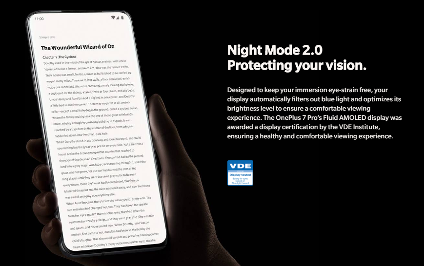 OnePlus 7 Pro レビュー　ナイトモード2.0搭載で日没と共に瞳を保護する事も可能