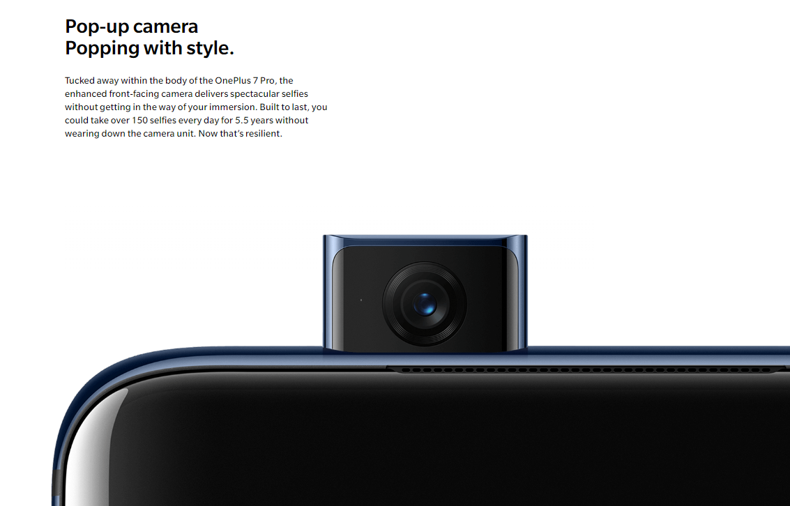 OnePlus 7 Pro レビュー　フロントカメラはポップアップ式