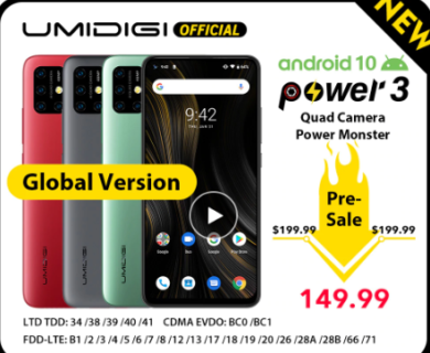 【セール予告】UMIDIGI Power 3 VS Xiaomi Redmi Note 8【2日間限定で$149.99】