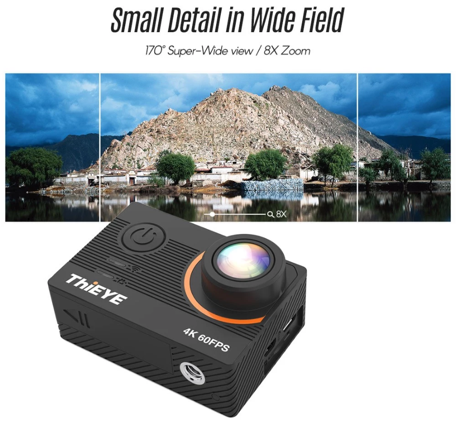 ThiEYE T5 Pro 4K/60FPSが撮影可能なアクションカメラ