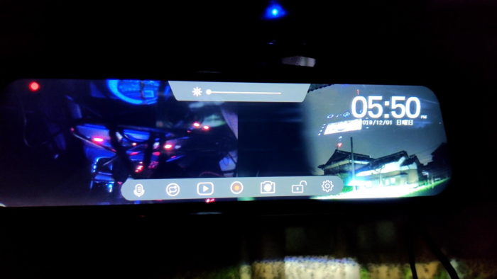 前後カメラ対応ミラー型ドラレコ レビュー　搭載の機能の紹介参考画像