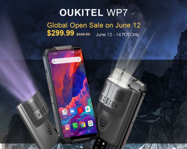 本日16時よりOukitel WP7のグローバルセールが開始！価格は299.99ドルから！