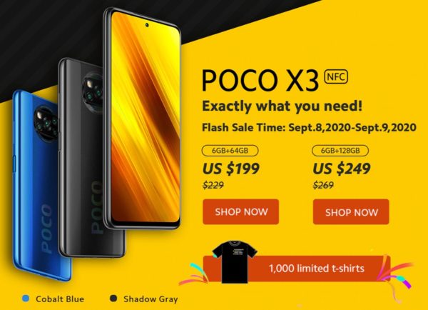 9月10日6時まで！POCO X3 NFC の最大10ドル割引クーポンがさっそく登場