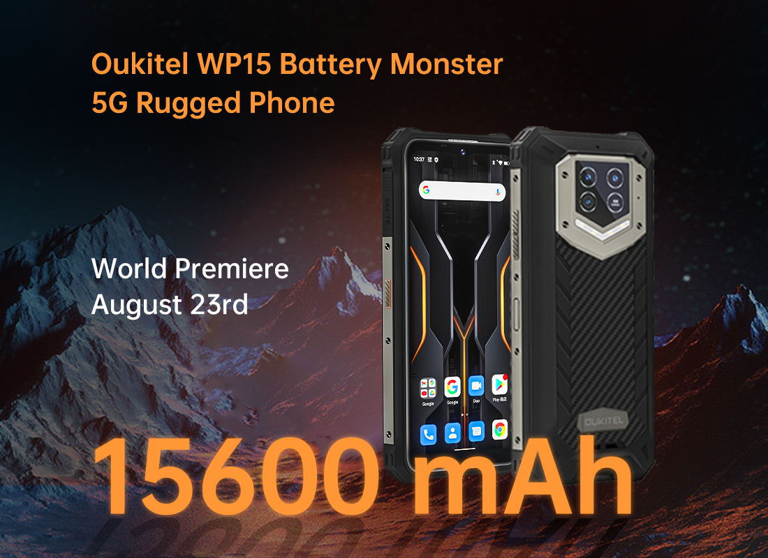 価格相談可 OUKITEL WP15 5G ブラック 15600mAhバッテリー 携帯電話 ...