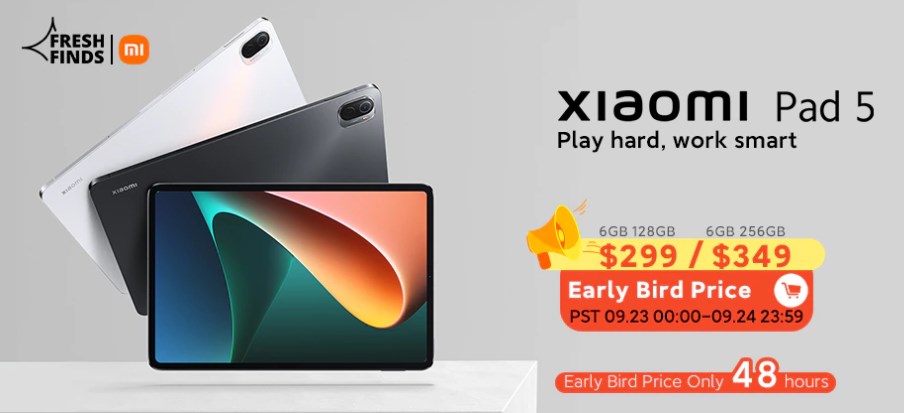 Xiaomi Pad 5は$299より早割セールが予定されています
