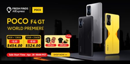 【クーポンで$479】POCO F4 GT 登場　Snapdragon 8 Gen 1 + 液体冷却搭載 ゲーミングスマホ！