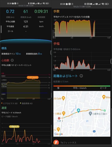 TicWatch Pro 3 Ultra GPSのGPSによる屋外スポーツトラッカーのMobvoi アプリでの記録