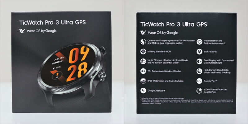 TicWatch Pro 3 Ultra GPS の外観・仕様