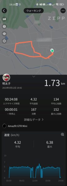Amazfit GTR Mini レビュー　運動トラッキング